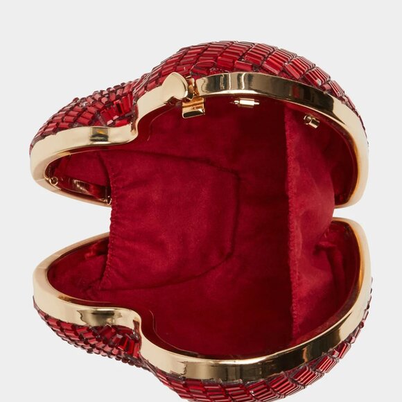 Betsey Johnson Kitsch Stole My Heart Small Crossbody Bag Red Rhinestones NWT - Picture 10 of 15